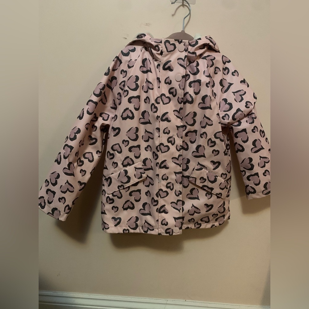 Primark Pink Kids Raincoat with Heart Design